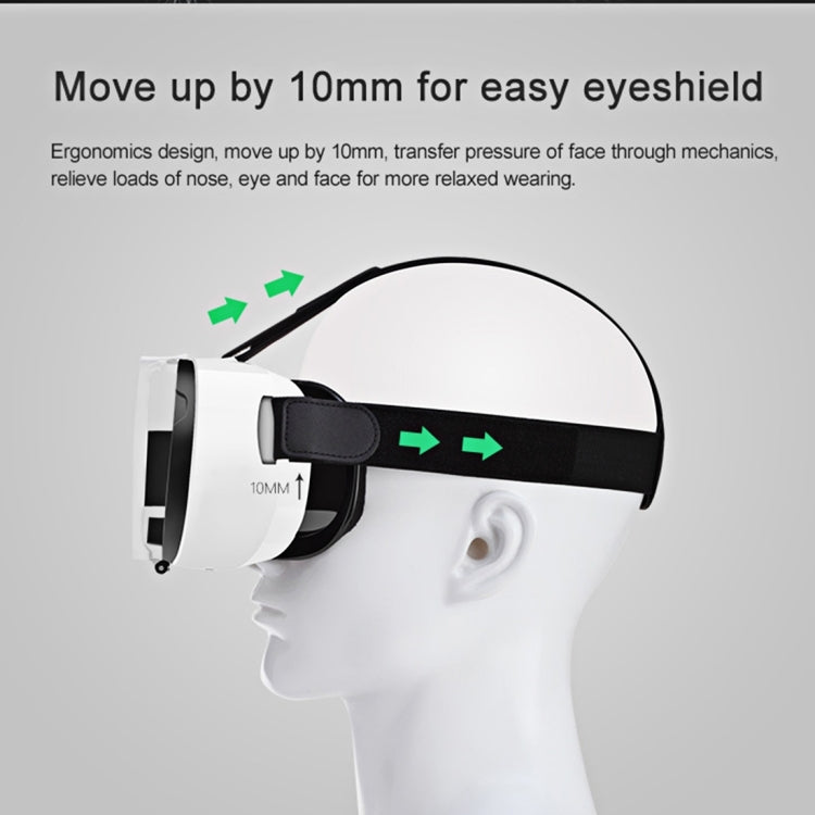FIIT VR 2S VR BOX Universal Virtual Reality 3D Video Glasses for 4.0 to 6.3 inch Smartphones (Black + White)