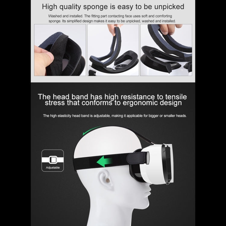 FIIT VR 2S VR BOX Universal Virtual Reality 3D Video Glasses for 4.0 to 6.3 inch Smartphones (Black + White)