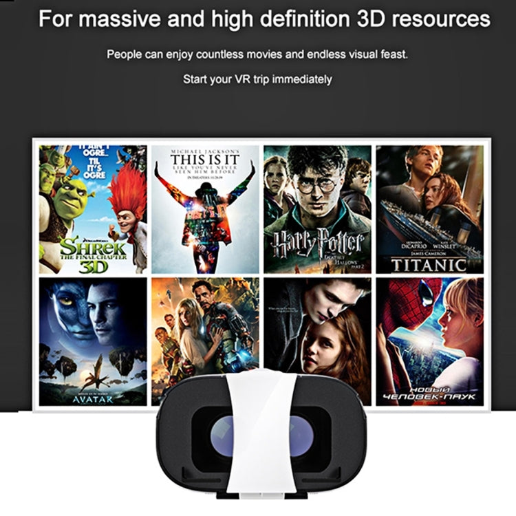 FIIT VR 2S VR BOX Universal Virtual Reality 3D Video Glasses for 4.0 to 6.3 inch Smartphones (Black + White)