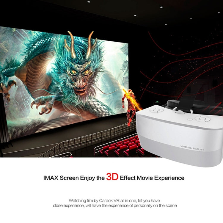 Caraok V12 5.5 inch VR Headset Glasses Virtual Reality 3D Glasses, Support USB & TF & 3.5mm Earphone Slot & OTG(Silver)