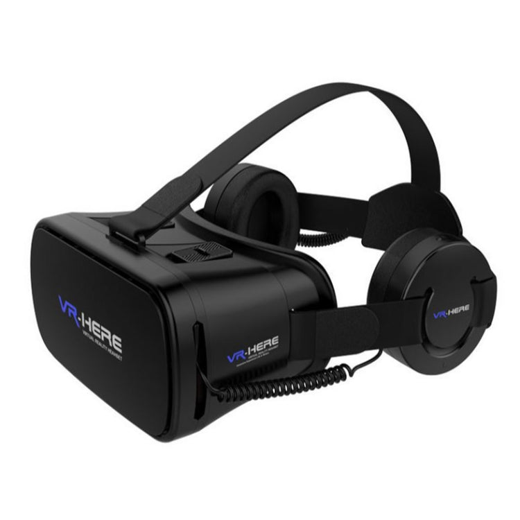 Detachable VR Over-ear Earphones for Smart Phones, 3D Virtual Reality Glasses VR Headset (Black)