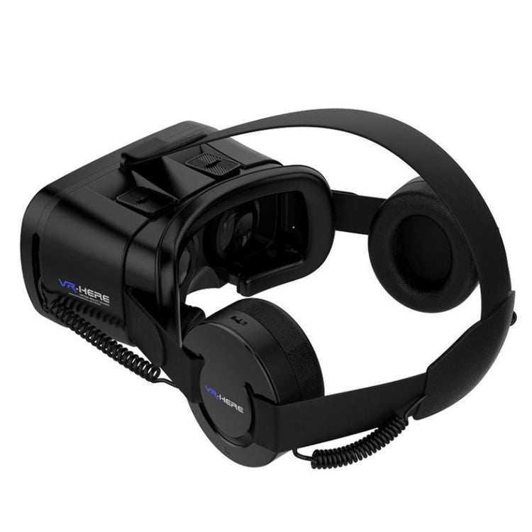 Detachable VR Over-ear Earphones for Smart Phones, 3D Virtual Reality Glasses VR Headset (Black)