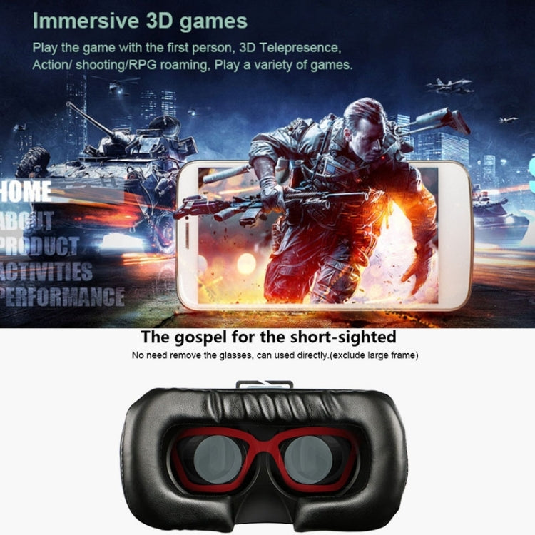 VR5000 VR Virtual Reality Glasses Headset 360 Degrees 3D Video Private Cinema Glasses Helmet for iPhone 7 Plus & 6s Plus & 6 Plus & iPhone 7 & 6 & 6s, Xiaomi Note & Mi 4 & Mi 5 & Redmi Note 3 and other 4 - 6 inch Smartphones