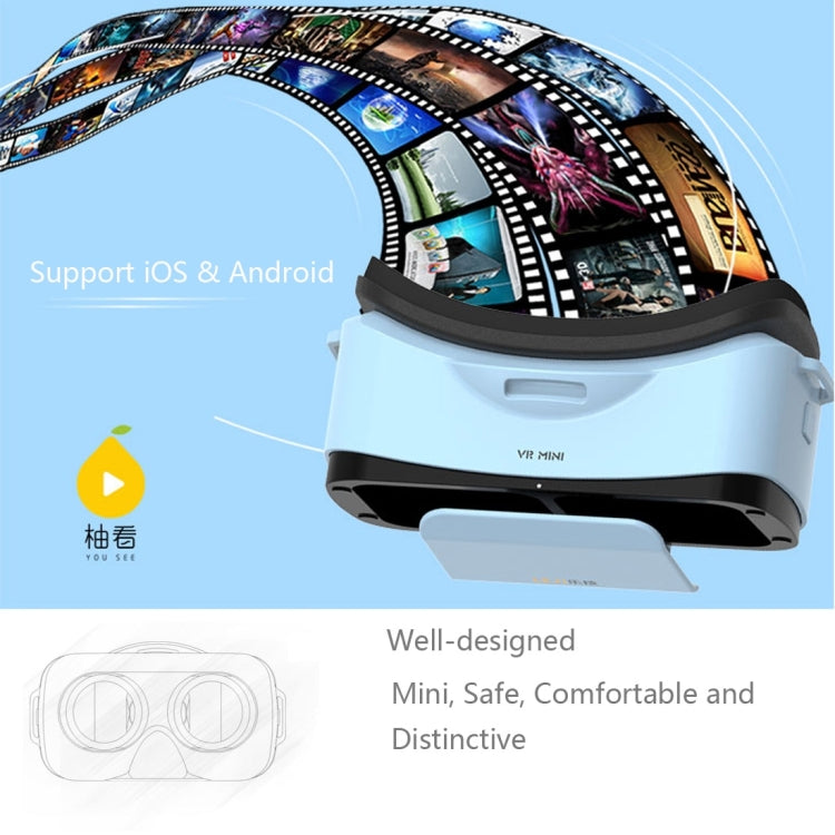 LEJI Mini VR Virtual Reality 3D Helmet Headset Glasses for 4.5-5.5 inch Smartphones