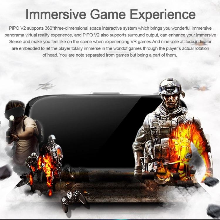 PiPo V2 5.5 inch Nibiru 2.0 RK3288 Quad Core 1.6GHz 2GB+16GB 3D VR Virtual Reality Headset Mobile Private Cinema Glasses Helmet for Gaming, Movie, Support OTG, WiFi, Bluetooth