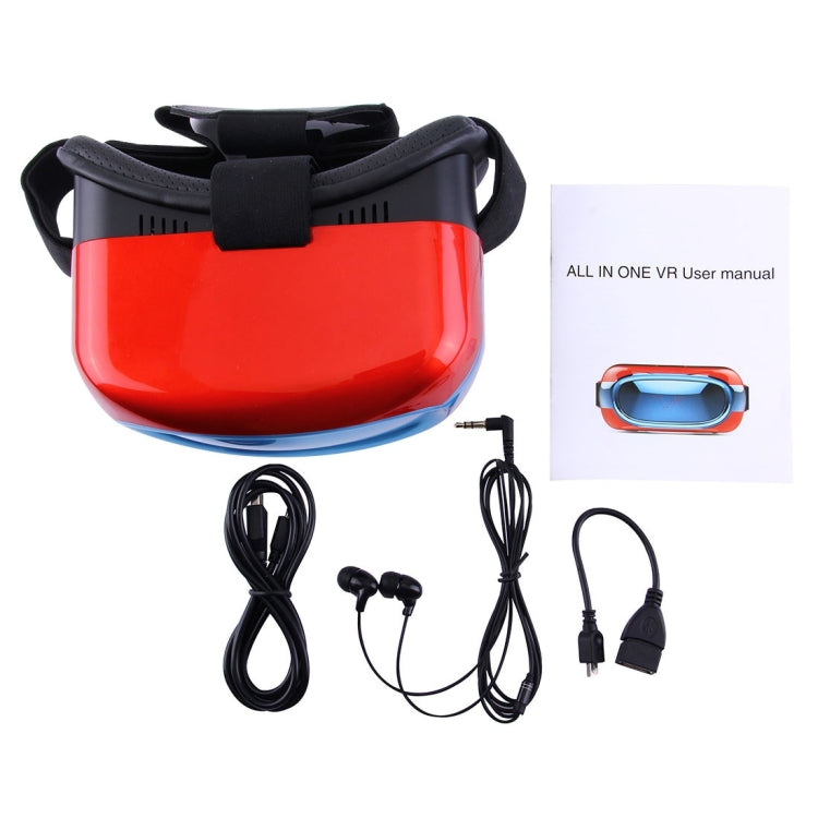 5 inch LCD Sceen Android 5.1 OS RK3126 Quad-Core 1.3GHz 1+8GB 3D VR Virtual Reality Headset Mobile Private Cinema Glasses Helmet, Support WiFi, Bluetooth, 32GB TF Card