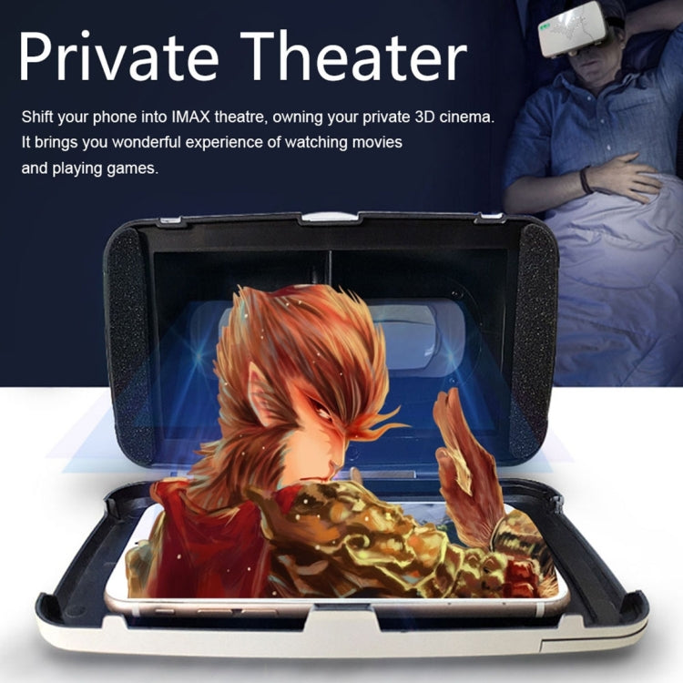RITECH RIEM3 3D VR Virtual Reality Headset Mobile 360 Degrees Video Private Cinema Glasses Helmet with AR Augment Reality Window for 3.5-6 inch Smartphones