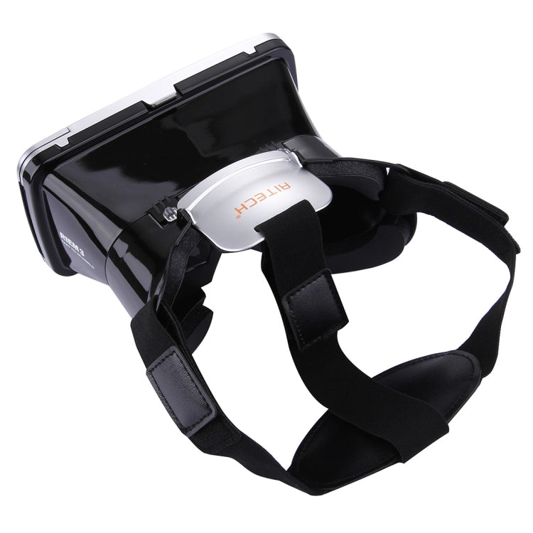 RITECH RIEM3 3D VR Virtual Reality Headset Mobile 360 Degrees Video Private Cinema Glasses Helmet with AR Augment Reality Window for 3.5-6 inch Smartphones