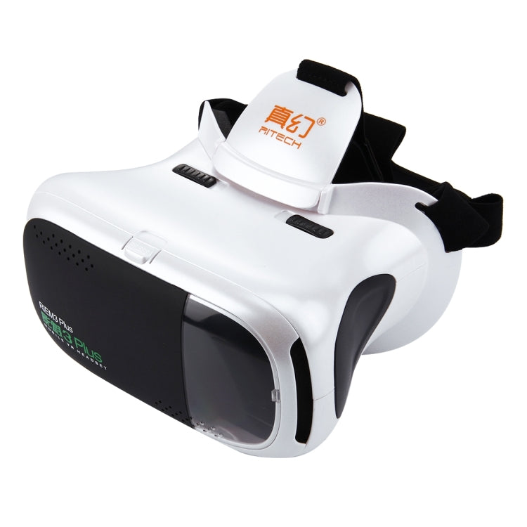RITECH RIEM3 Plus 3D VR Virtual Reality Headset Mobile 360 Degrees Video Private Cinema Glasses Helmet with AR Augment Reality Window for 4.7-6 inch Smartphones