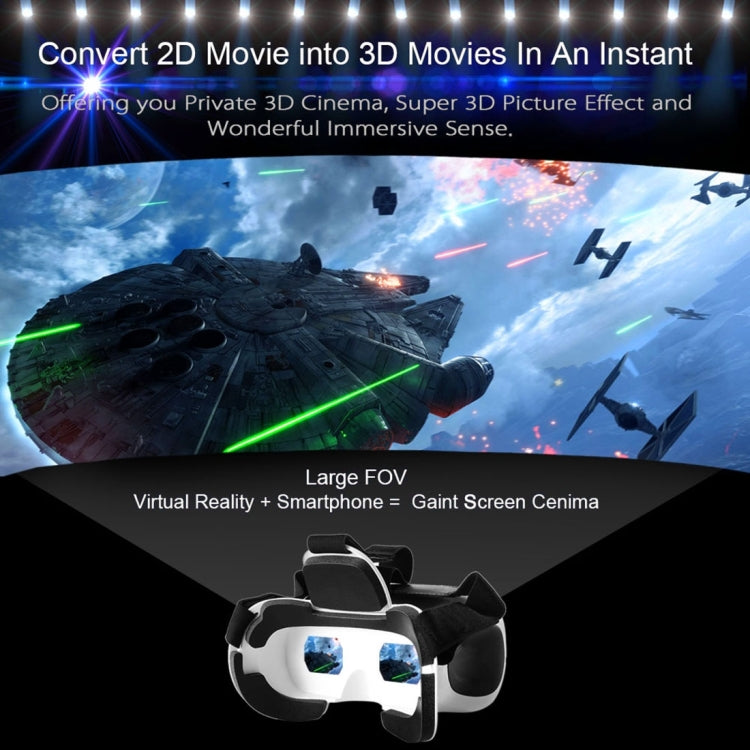 RITECH RIEM3 Plus 3D VR Virtual Reality Headset Mobile 360 Degrees Video Private Cinema Glasses Helmet with AR Augment Reality Window for 4.7-6 inch Smartphones