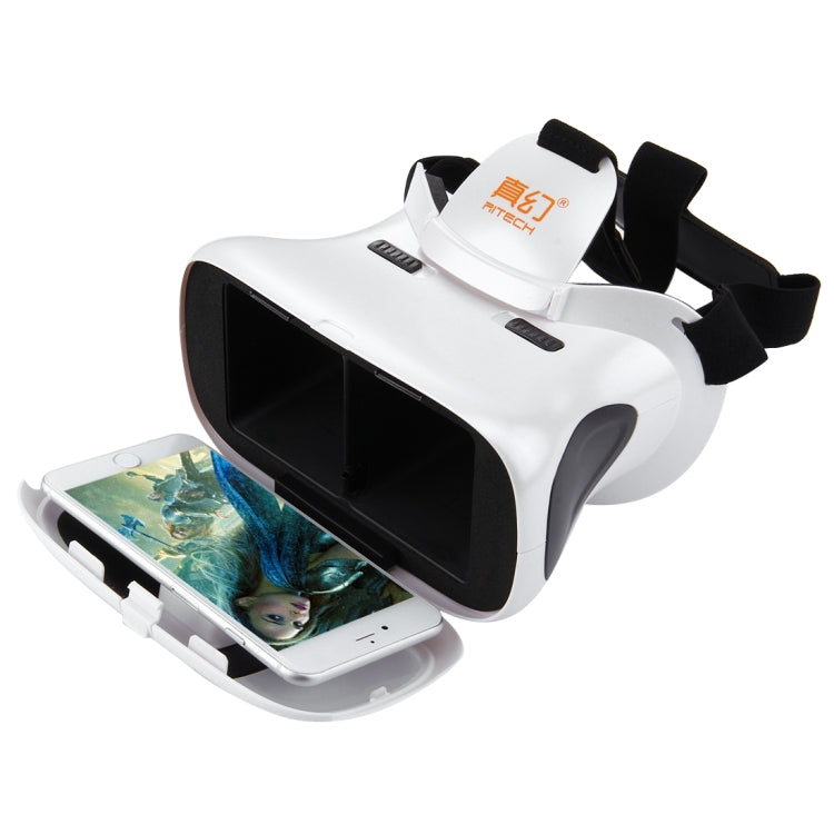 RITECH RIEM3 Plus 3D VR Virtual Reality Headset Mobile 360 Degrees Video Private Cinema Glasses Helmet with AR Augment Reality Window for 4.7-6 inch Smartphones
