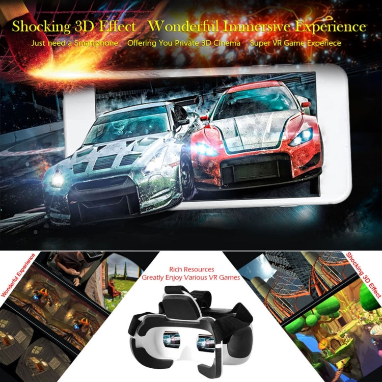 RITECH RIEM3 Plus 3D VR Virtual Reality Headset Mobile 360 Degrees Video Private Cinema Glasses Helmet with AR Augment Reality Window for 4.7-6 inch Smartphones