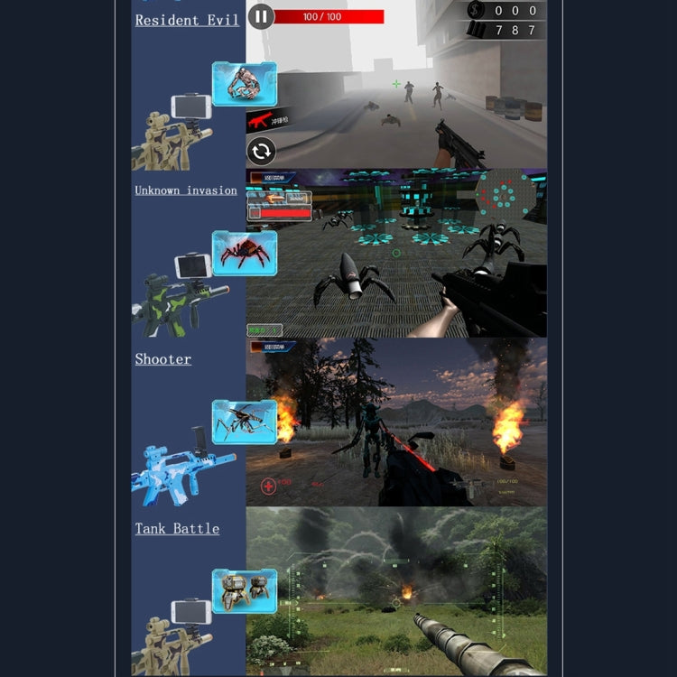 AR-3010 ABS Material Smart Bluetooth Handle Controllers AR Gun Toy for Games,  Support iOS & Android Smartphones