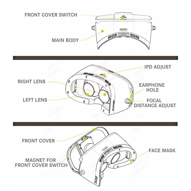 BOBO VR Xiaozhai Z3 Universal Virtual Reality 3D Video Glasses for 4 to 6 inch Smartphones