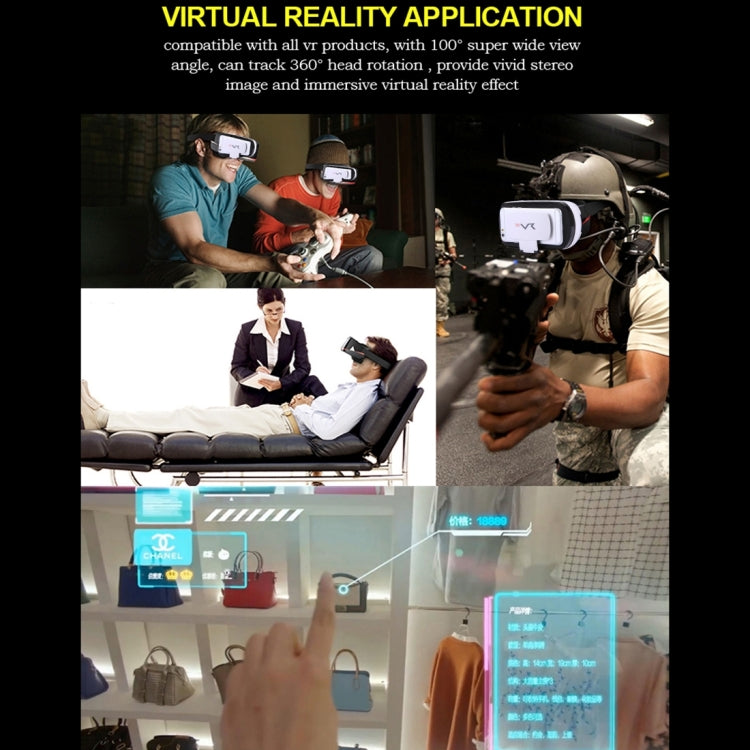 3D VR Universal Virtual Reality 3D Video Glasses for 4.0 to 6.5 inch Smartphones (Black + White)