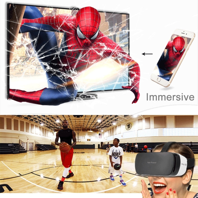 Eye Travel VR Virtual 3D Headset Glasses for 3.5 to 5.5 inch Smartphones