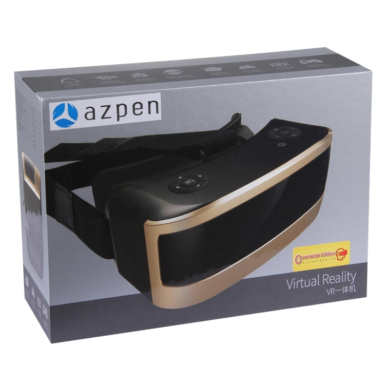azpen 5.5 inch WiFi Bluetooth 3D VR Virtual Reality Box Glasses, Android 4.4.2 Allwinner H8 Quad Core ARM A7 up to 2.0GHz, RAM: 2GB, ROM: 16GB