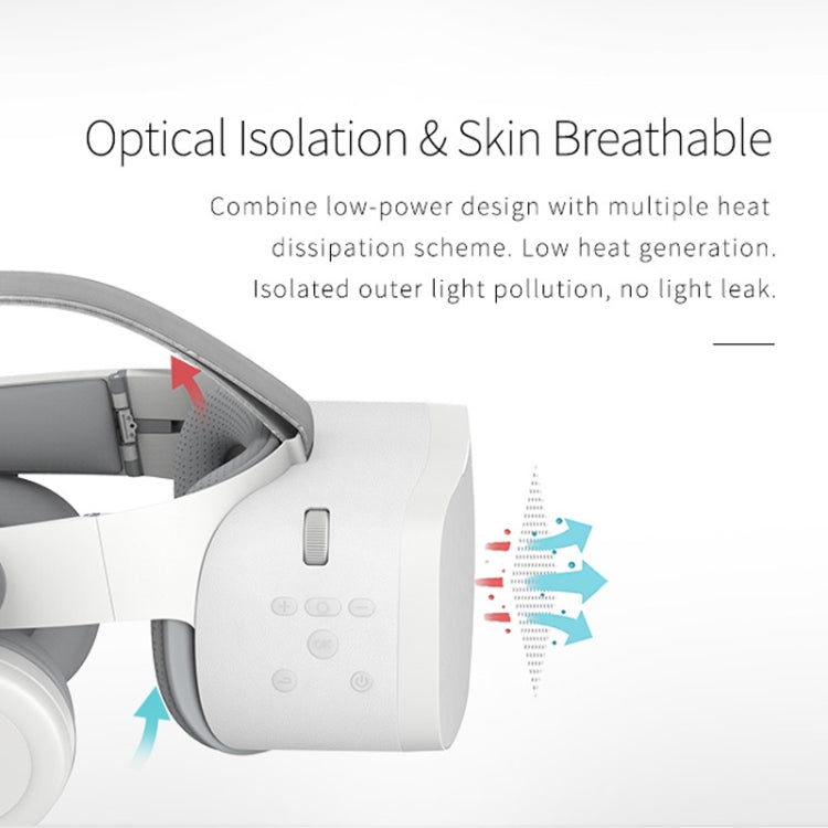 BOBO X6 5.5 inch Virtual Reality Glasses Headset Private Cinema Glasses Helmet, Android 7.1, Allwinner VR9 Quad Core 1.8GHz, 2GB+16GB, Support OTG, WiFi, Bluetooth(White)