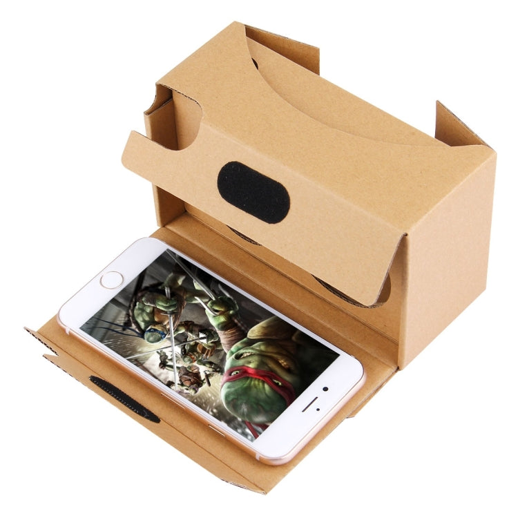 DIY Cardboard 2.0 Virtual Reality VR Glasses 3D Video Glasses for 4 to 6 inch Smartphones(Brown)