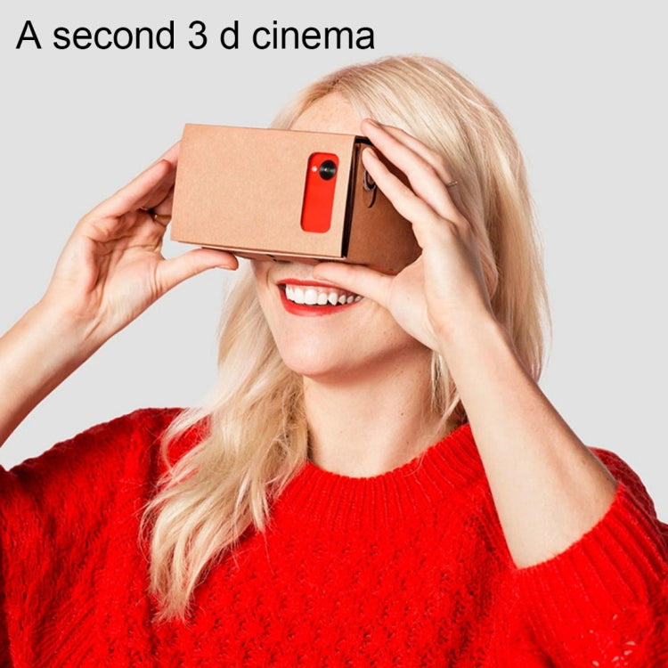 DIY Cardboard 2.0 Virtual Reality VR Glasses 3D Video Glasses for 4 to 6 inch Smartphones(Brown)