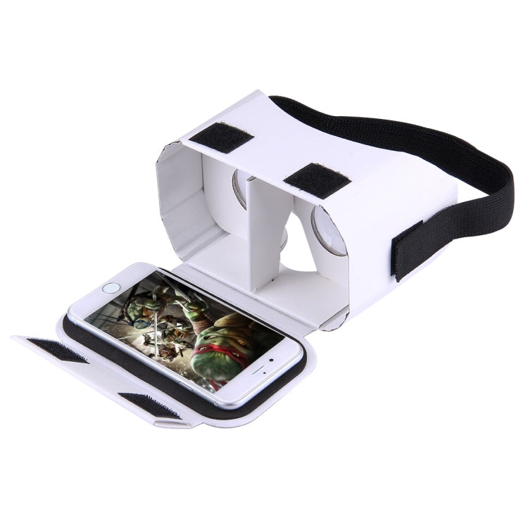 DIY Cardboard 1.0 Virtual Reality VR Glasses 3D Video Glasses for 4 to 6 inch Smartphones(White)