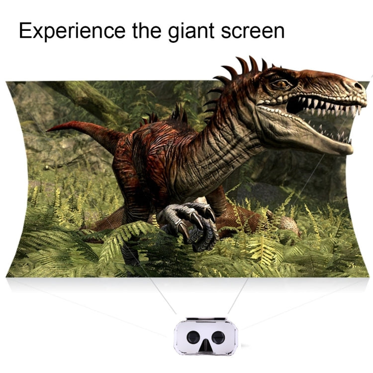 DIY Cardboard 1.0 Virtual Reality VR Glasses 3D Video Glasses for 4 to 6 inch Smartphones(White)