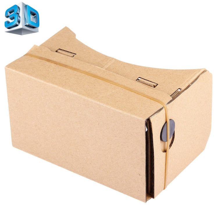 DIY Cardboard 1.0 Virtual Reality VR Glasses 3D Video Glasses for 4 to 6 inch Smartphones(Brown)