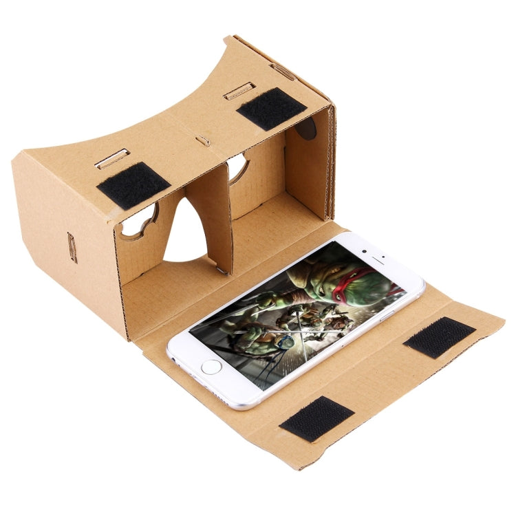 DIY Cardboard 1.0 Virtual Reality VR Glasses 3D Video Glasses for 4 to 6 inch Smartphones(Brown)