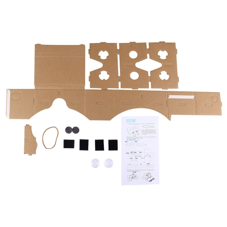 DIY Cardboard 1.0 Virtual Reality VR Glasses 3D Video Glasses for 4 to 6 inch Smartphones(Brown)