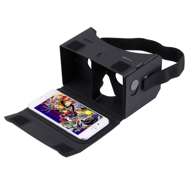 DIY Cardboard 1.0 Virtual Reality VR Glasses 3D Video Glasses for 4 to 6 inch Smartphones(Black)