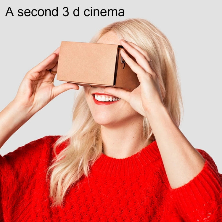 DIY Cardboard 1.0 Virtual Reality VR Glasses 3D Video Glasses for 4 to 6 inch Smartphones(Black)