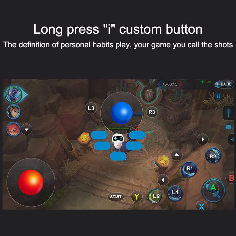 NEWGAME Q1 Bluetooth + 2.4GHz Wireless Gaming Controller Grip Game Pad with Bracket, For Android / iOS  / PC