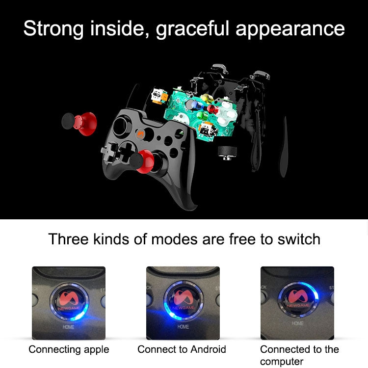 M200 Bluetooth Gaming Controller Grip Game Pad with Bracket, For Android / iOS  / PC