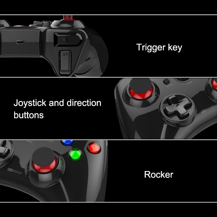 M200 Bluetooth Gaming Controller Grip Game Pad with Bracket, For Android / iOS  / PC
