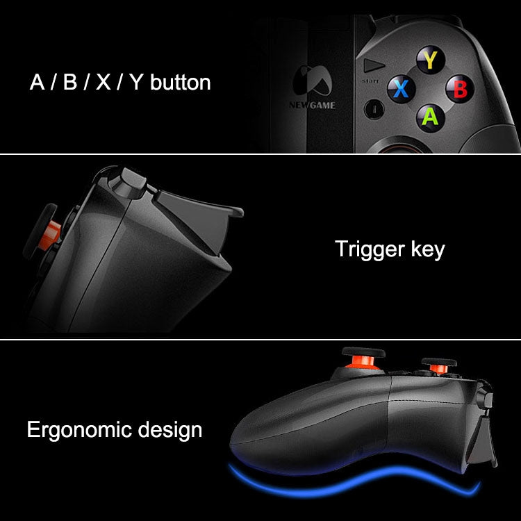 NGDS N1 Pro Bluetooth Gaming Controller Grip Game Pad with Bracket, For Android / iOS  / PC