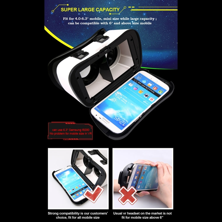 VR CASE 5 PLUS Universal Virtual Reality 3D Video Glasses for 4.0 to 6.3 inch Smartphones