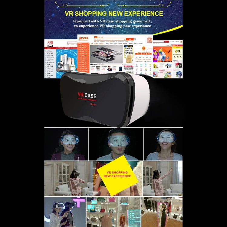 VR CASE 5 PLUS Universal Virtual Reality 3D Video Glasses for 4.0 to 6.3 inch Smartphones