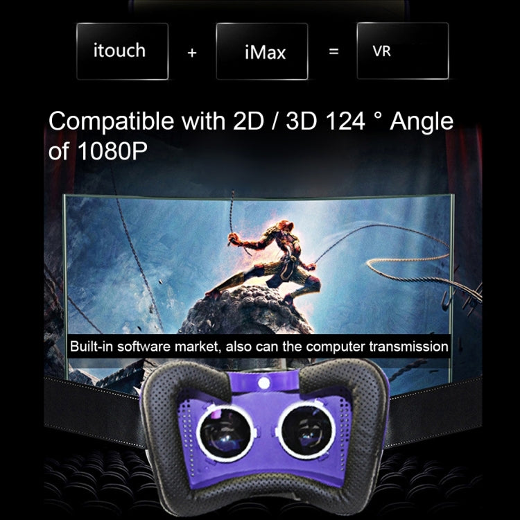 5 inch Android 5.1 A33 ARM Cortex A7 Quad Core 1.3GHz 1+8GB 3D VR Virtual Reality Headset Mobile Private Cinema Glasses Helmet for Gaming, Movie, Support WiFi, Bluetooth