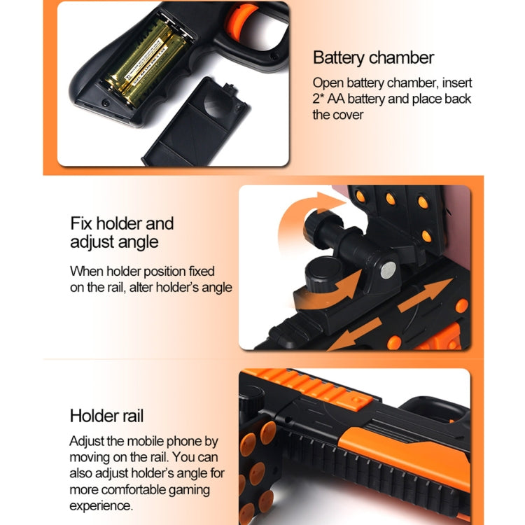 New Tech Entertainment Immersive AR-Gun RK3 Game Equipment Virtuality and Reality Interaction Bluetooth Shooting Game Gun (Orange)