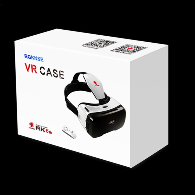 VR CASE RK-6TH Virtual Reality 3D Glasses with Bluetooth Remote Control for iPhone, Samsung, Huawei, Xiaomi, 4.7 inch - 6 inch Android & iOS Smartphone