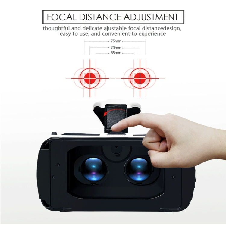VR CASE RK-6TH Virtual Reality 3D Glasses with Bluetooth Remote Control for iPhone, Samsung, Huawei, Xiaomi, 4.7 inch - 6 inch Android & iOS Smartphone