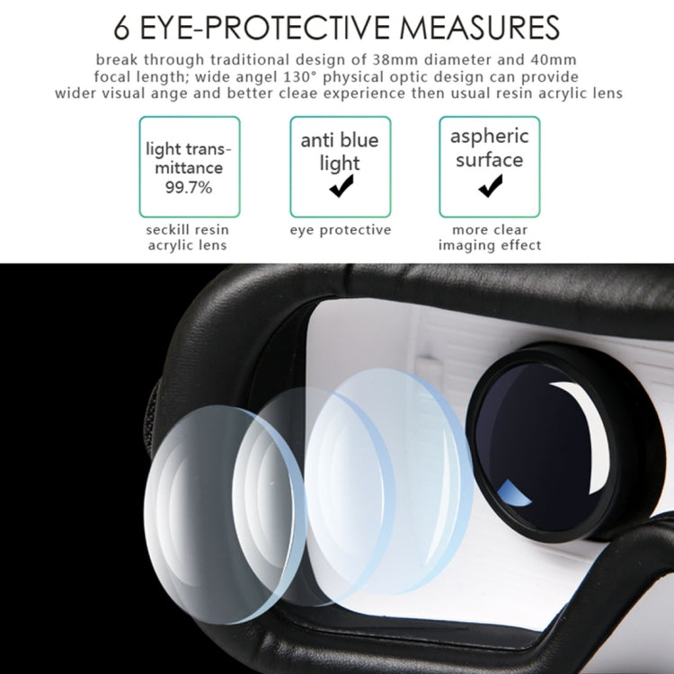 VR CASE RK-6TH Virtual Reality 3D Glasses with Bluetooth Remote Control for iPhone, Samsung, Huawei, Xiaomi, 4.7 inch - 6 inch Android & iOS Smartphone