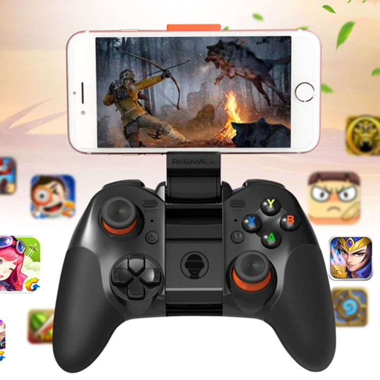 RKGAME 4th Wireless Bluetooth Gamepad Game Controller, For Android & iOS & PC(Black)