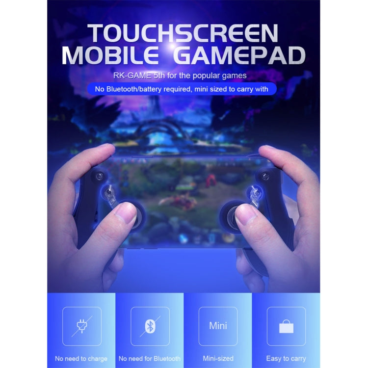 RK GAME 5th Touch Screen Gamepad Mobile Game Controller Android & iOS Phone(Black)