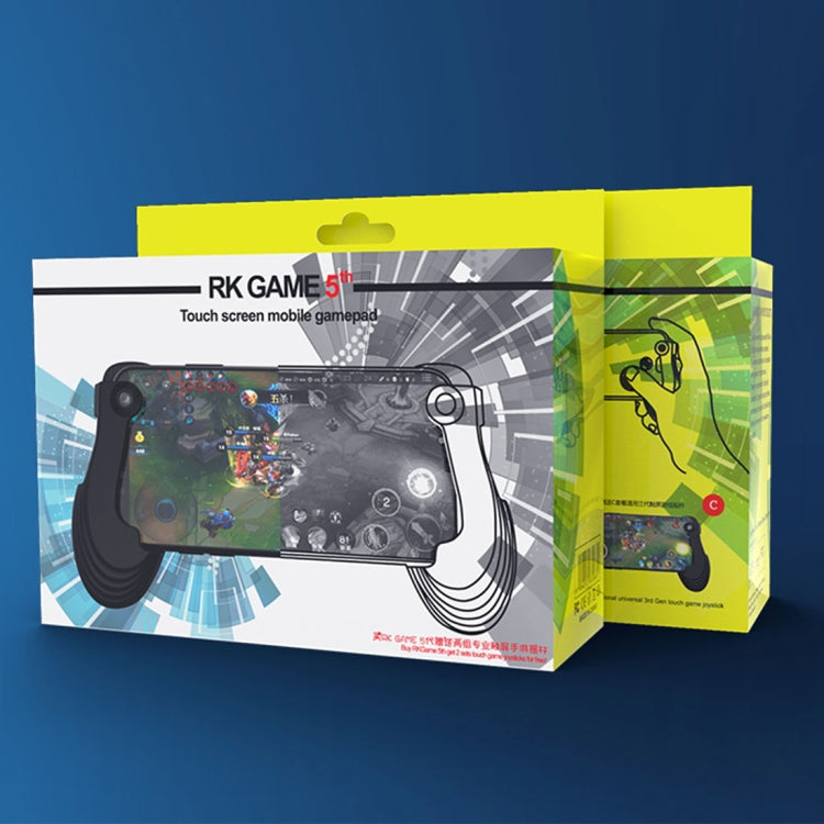 RK GAME 5th Touch Screen Gamepad Mobile Game Controller Android & iOS Phone(Black)