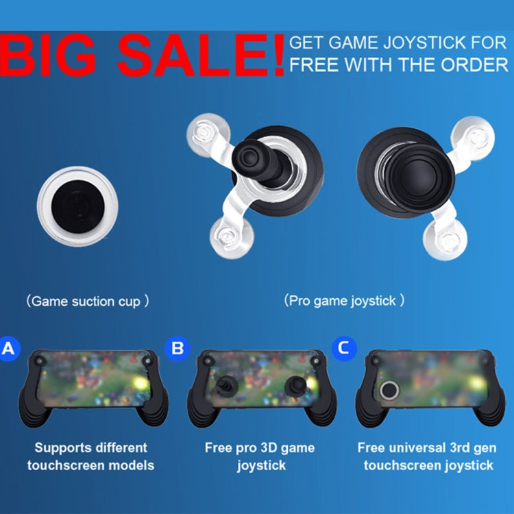 RK GAME 5th Touch Screen Gamepad Mobile Game Controller Android & iOS Phone(Black)