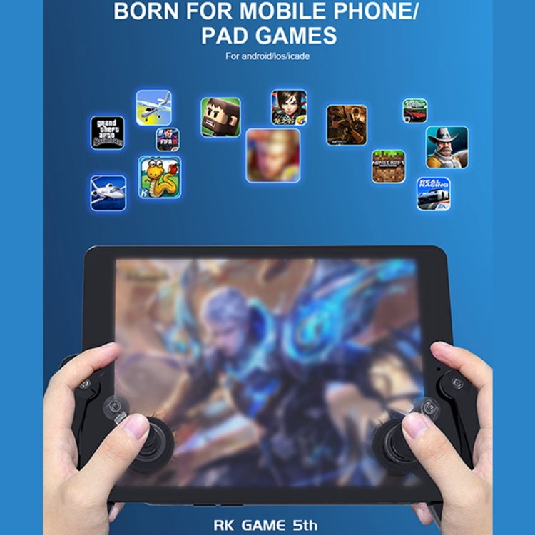 RK GAME 5th Touch Screen Gamepad Mobile Game Controller Android & iOS Phone(Black)