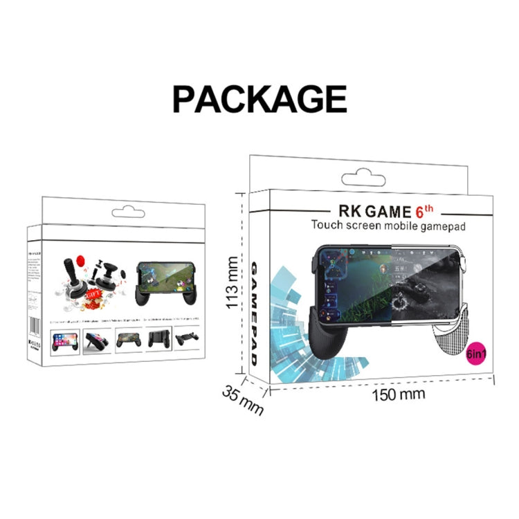 RKGAME 6th Stand Gamepad Game Controller for 4.0-5.7 inch Android & iOS Phone