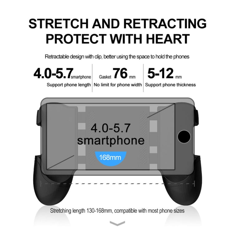 RKGAME 6th Stand Gamepad Game Controller for 4.0-5.7 inch Android & iOS Phone
