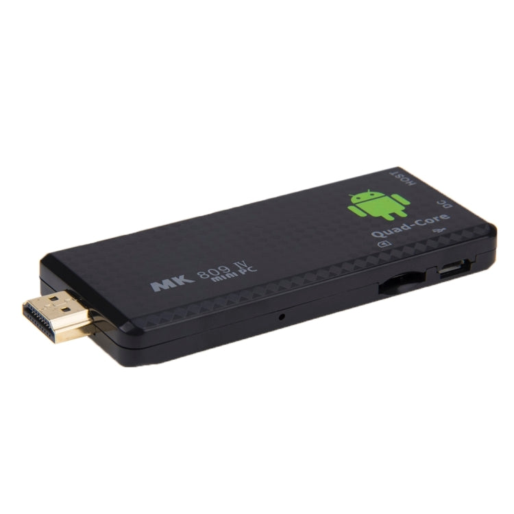 MK809 IV Mini PC / TV Stick Dongle, Android 4.4 Rockchip 3128 Quad Core, RAM: 1GB, Flash: 8GB, Support Bluetooth 4.0, WiFi, PPPOE, KODI, XBMC, DLNA, Miracast